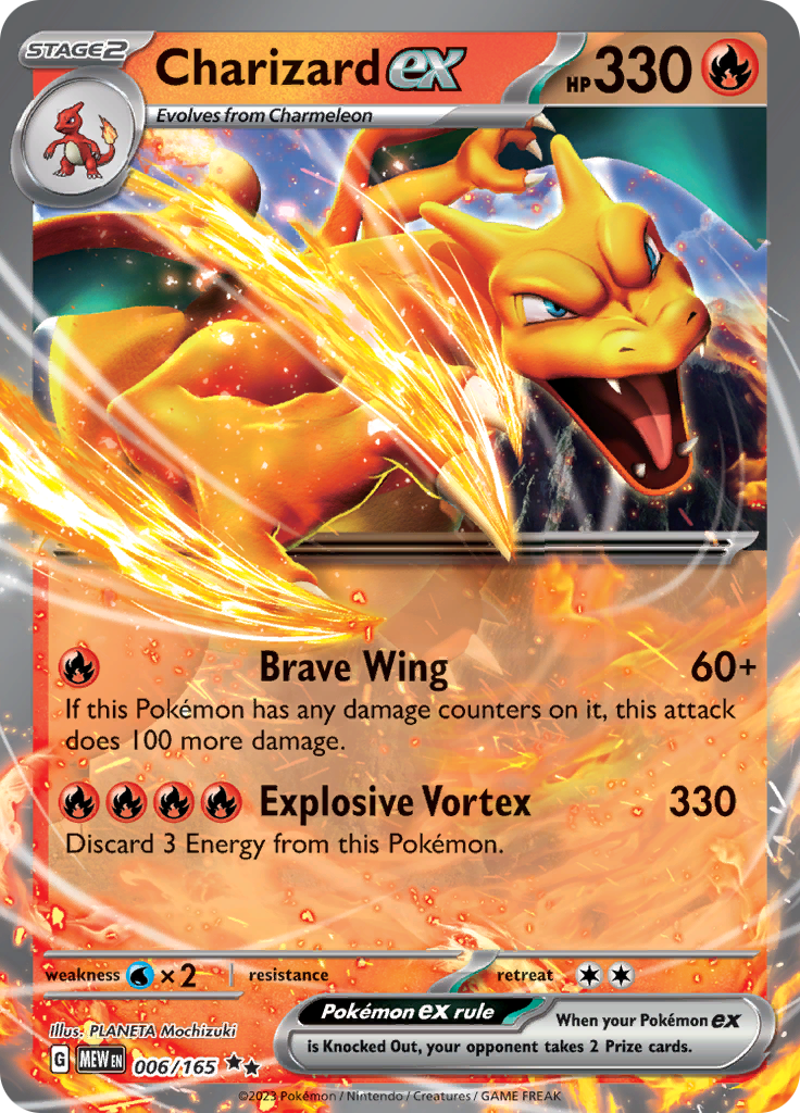 Charizard EX - 006/165 - Scroll and Circuit Games